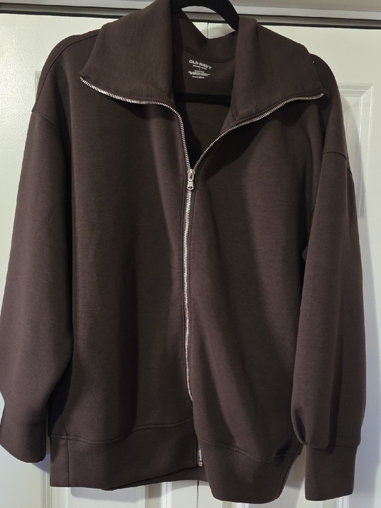 Old Navy Sweaters - Old Navy Brown Bounce Fleece Zip Up